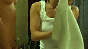 Lesbian Madame Savors Hot Orgasmic Massage with Bound Slave!