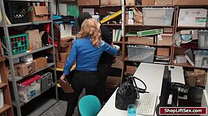 Why is this shoplifter guy banging the blonde LP's pussy in hardcore group action?