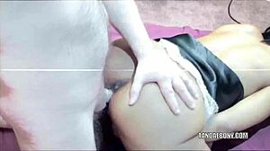 that ebony slut kelly really goes hard on a white guy's cock