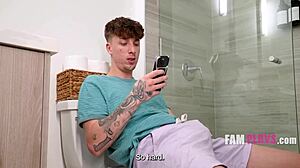 I was streaming when I found out my biggest fan is my stepbro all along. Shocked in my retro dress!