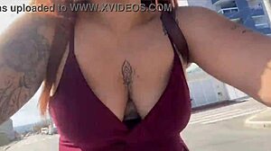 I rode my bike without panties and my pussy got all sweaty from flashing on the street