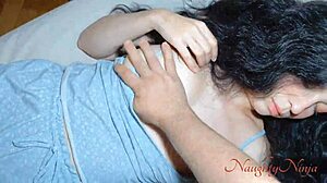 my step-mom was blowing me while nightwalking with big tits and mature curvy body