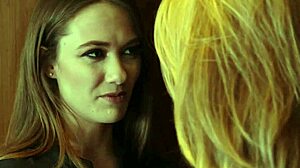 Lezdomina gets eaten out by bound teen babe in high definition lesbian fingering bondage session