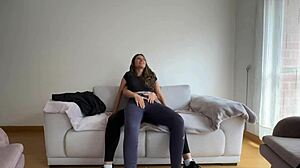 Paying roomie rent with lesbian sex turns intriguing