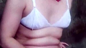 Skinny Short-Haired Brazilian Flashes Lingerie And Takes Cum From Moreno