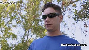 Nubian princess blows big white dick by pool in bikini!