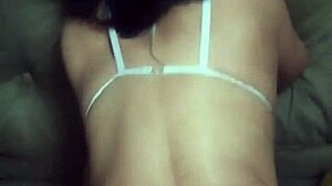 Skinny Short-Haired Brazilian Flashes Lingerie And Takes Cum From Moreno