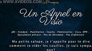 Get ready for a video call thrill - French audio femdom instructions!