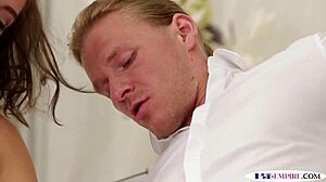 oh man, i got blindfolded as a bisexual jock and sucked cock before that intense anal in our mmf threesome with lingerie and close-up action