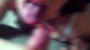 Skinny Short-Haired Brazilian Flashes Lingerie And Takes Cum From Moreno