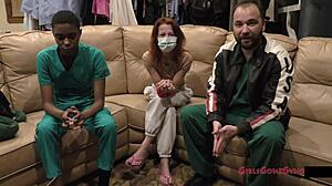 Are you ready for the perverted podiatrist Jewel with shaved pussy and foot fetish action?