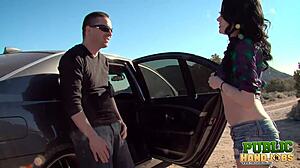 Ashton Haze's Horny Public Desert Handjob Ends in Facial Cumshot