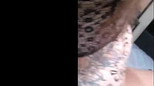 Delivering Intense Double Cumshots to Brunette with Massive Breasts in Interracial Encounter