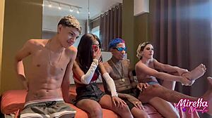 Amigos Novinhos Stay Alone At Home And Lose Virginity Through Anal And Masturbation