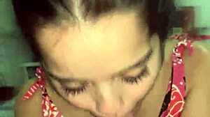 Debora Prado gives a deep sloppy blowjob beyond just jerking that monster cock 😈