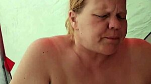 I creampied her sneakily in the tent