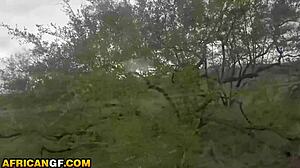 hot ebony gf gets big black lips around my fat white cock pov