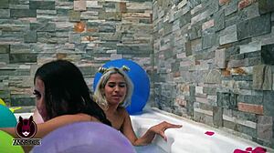 Oh yeah friend, I'm playing with your pussy in the jacuzzi right now