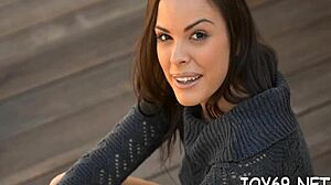 Young teen curiously fingers her tight wet pussy