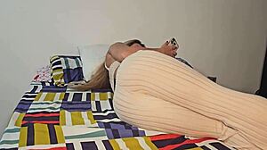 Hey madrastra, why not suck my big cock while papa's away on his trip?