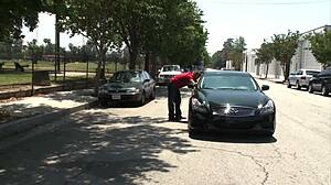 michelle le bends over quickie style craving milf pussy pounding