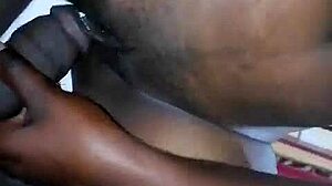 REXTIPY AND MELINA! OILED SKINNY BLACK BABE WITH BIG TITS AND SMALL WAIST IN ACTION