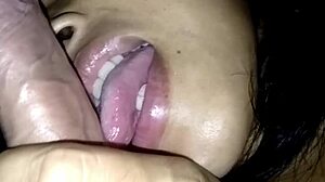 shes a pretty girl who loves sucking cock until creampie fills her shaved tight pussy