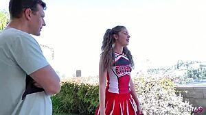 Petite Cheerleader Teen 18+ Elena Koshka Tricked Older Coach To Fuck When Home Alone. She Rides In Cowgirl With Tight Pussy And Gets Facial Cumshot!