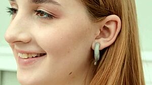 shaved brunette cutie fingers hairless pussy to intense orgasm