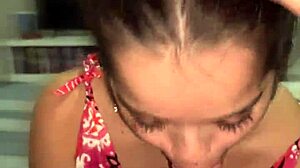 Debora Prado gives a deep sloppy blowjob beyond just jerking that monster cock 😈