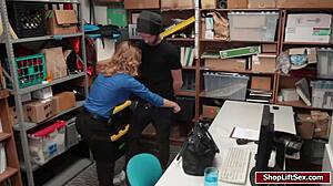 Why is this shoplifter guy banging the blonde LP's pussy in hardcore group action?