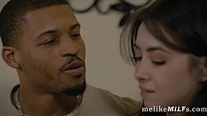 Horny Brunette with Amazing Big Natural Tits Seduces Friend for Huge BBC Action