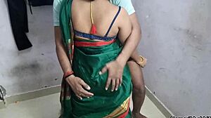 Hot Indian desi bhabhi gets seduced and fucked passionately while wearing her sexy pink silky saree in intimate encounter