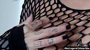 tattoos alex legend unloads cum on lily lane's perfect big tits