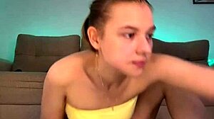 fisting my shaved teen pussy tight while hubby's at work