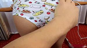 brunette teen sucks deep bends over for doggystyle creampie cumshot