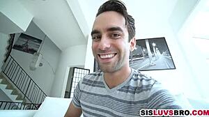 Skinny petite teen stepsis deepthroats spying stepbro small tits taboo