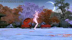 megurine luka goes full nude in red leaf mod