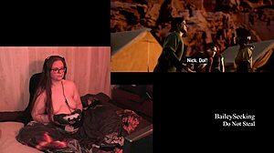 Naked Big-Tit BBW Brunette Plays Quarry Game Part 3