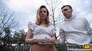 hunt4k. czech shy babe in stockings picked up outdoor ready to ride