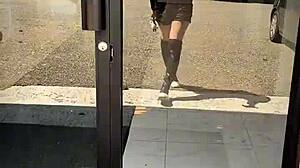 cute asian ladyboy lexi faith in pantyhose stockings outdoor summer vlog casual fun