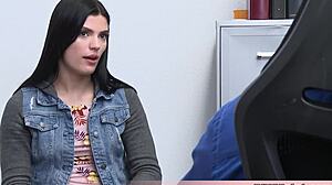 long legged shoplifter teen caught offers tight pussy rough 😈