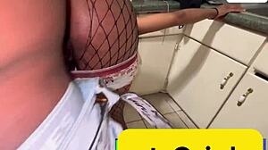 Step sis sexy halloween outfit hides buttplug and tantaly doll surprise for str8rich