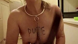 french slave bound and pissed on in outdoor bdsm humiliation