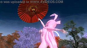 megurine luka goes full nude in red leaf mod