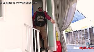 Naughty milf cougar Addie Andrews shaves her big tits for stepmom fantasy