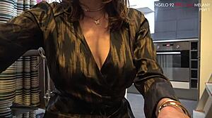 melany's hidden cam catches her fucking repairman at work in passionate leather