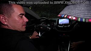 Young Camila Henao hidden car ride ends in facefucking part 1
