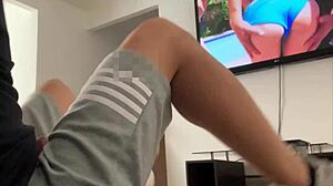 stepmom catches me jerking off! 😈🍆