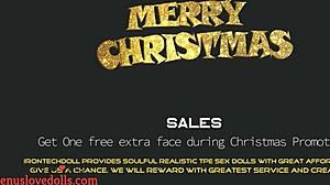 venus christmas fuck doll with silicone tits begs for real pounding now!